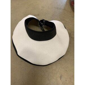 NWT Westloop Packable Adjustable Womens Visor Black/White Y2K Granny Demure Z2